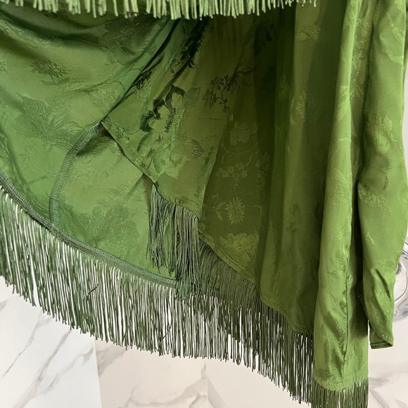 Zara Beautiful green faux wrap dress - Picture 3 of 7